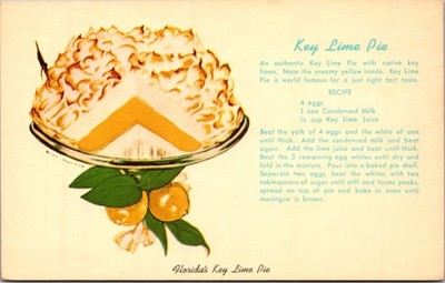 Postcard Recipe Florida's Key Lime Pie