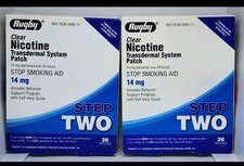 Rugby Clear Nicotine Transdermal System Patch Step 2 14mg 56 Patches 03/2027