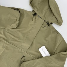 Athleta Boundless Crop Popover Women's L Olive Hooded Half Zip Jacket NWT