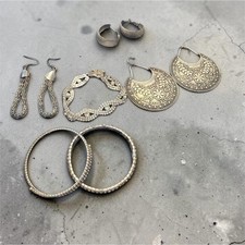 Mixed Lot Silver Tone Metal Hoop & Dangle/Dro...