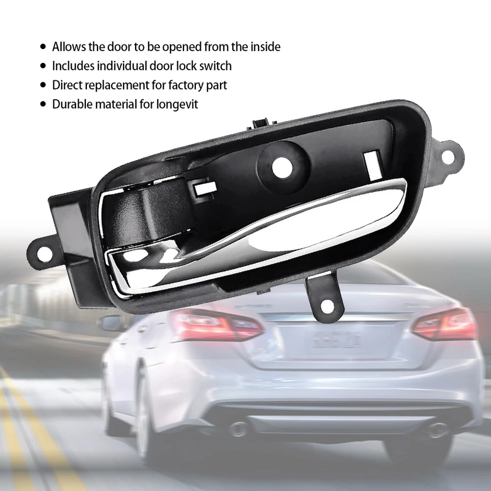 Manija interior interior interior negra 2015-18 para Nissan Murano lado del conductor trasero izquierdo Foto 3 de 4