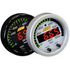 Aem 30-0305 52mm Led Exhaust Gas Temperature Egt Gauge 1800f 1000c White Kit