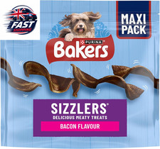 BAKERS Sizzlers Bacon Dog Treats 315G (Pack of 3) 39.30 per kilo