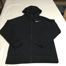 Nike Full Zip Training Hoodie Mens Small Black Dri-FIT Sweatshirt