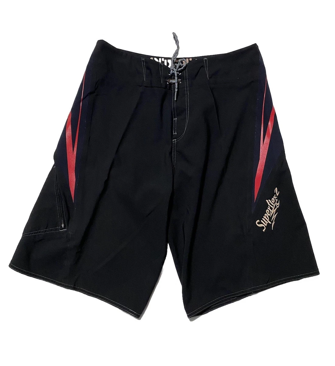 ビンテージO'NEILL ショートボード Vintage O'Neill Board Shorts Mens 32 Black Super Freak Flex Surf