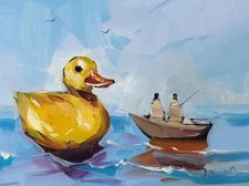 Surrealism Vibrant Seascape Art PRINT by Artist Jose Trujillo Soft Colors 16x20