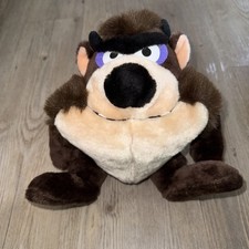 Vintage Looney Tunes Taz Tasmanian Devil Plush Innocent Face Bendable Legs 1997