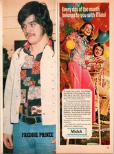 Freddie Prinze Midol Vintage 1970s Original Magazine Ad Print Collectible