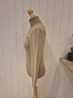 F&F SIGNATURE Brown SUPER SOFT CASHMERE JUMPER - SIZE 8 ROLL NECK