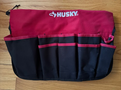 #ad Husky Bucket Jockey Multi Pocket Tool Pouch 5 Gallon Handyman Organizer Paint $14.99