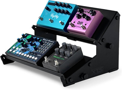XTS Mini Duo-Flex Desktop Stand, 2 Tiers with Trays for FX Pedals / Synths / Aud