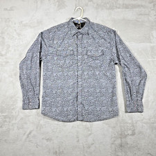 Scully Men's Pearl Snap Long Sleeve Shirt Western Style Print SZ Medium