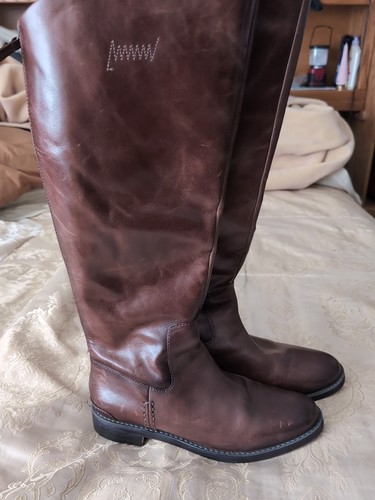 EUC Franco Sarto Knee High Brown 100% Leather Boots, Size 8 1/2, Gorgeous! - Picture 5 of 9