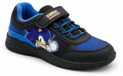 Jungen Sonic The Hedgehog Turnschuhe Kinder blau Klettverschluss Riemen Schuhe UK 8-2 Gaming