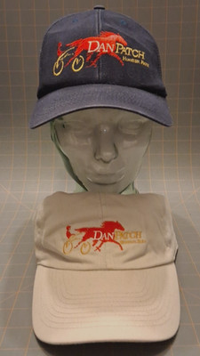 Lot Of 2 Adjustable Dan Patch Hoosier Park Horse Racing Embroidered Hats Caps
