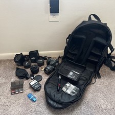 Canon EOS Rebel SL2 Digital SLR Camera 18-55mm 50mm Package Deal With Backpack