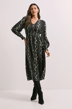 Dorothy Perkins Black Midi Dress Womens Daywear Dresses