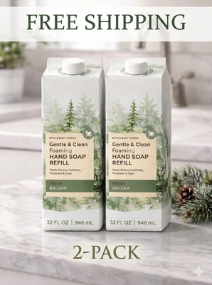 #ad #ad 2 Pack Bath amp; Body Works FRESH BALSAM 🌲 Foaming HAND SOAP REFILL 32oz $49.88