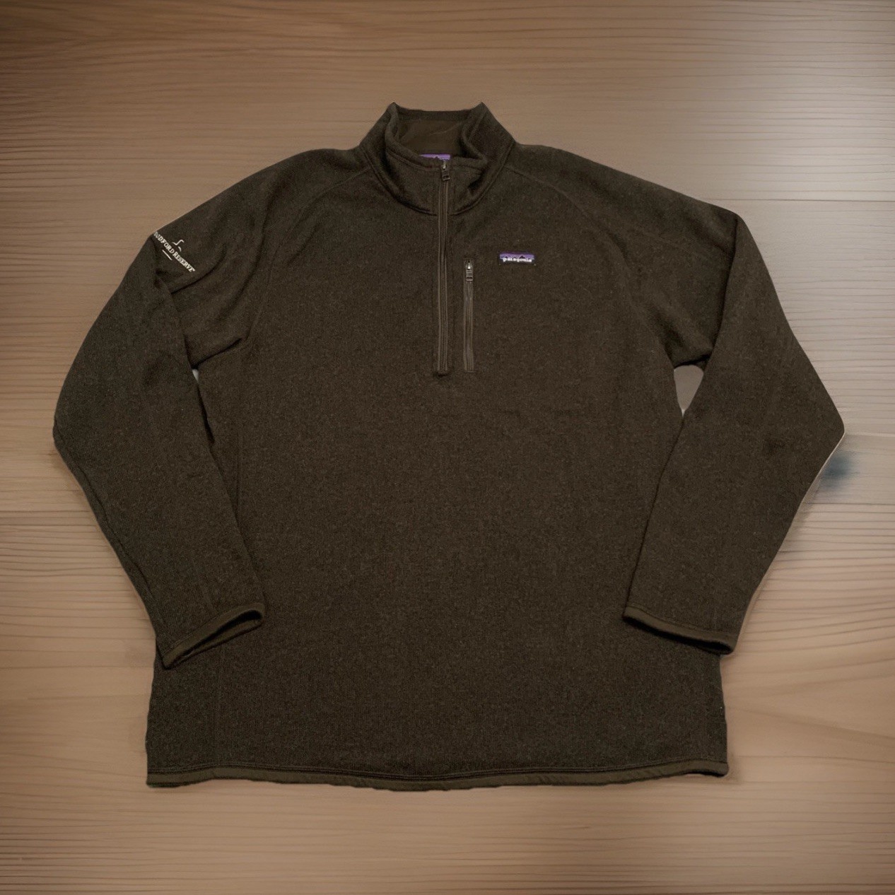 Patagonia Better Sweater Brown Quarter Zip XXL Woodford Reserve logo Ky Derby