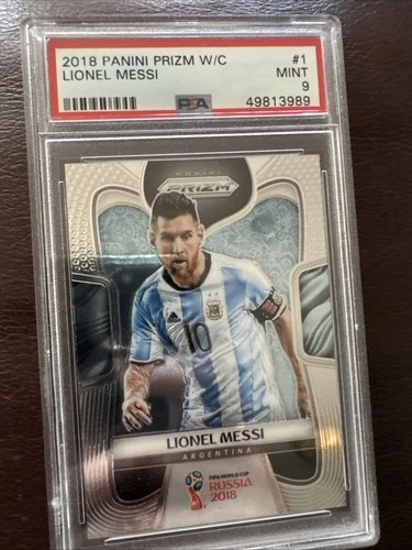 2018 Panini Prizm World Cup LIONEL MESSI #1 PSA 9 MINT