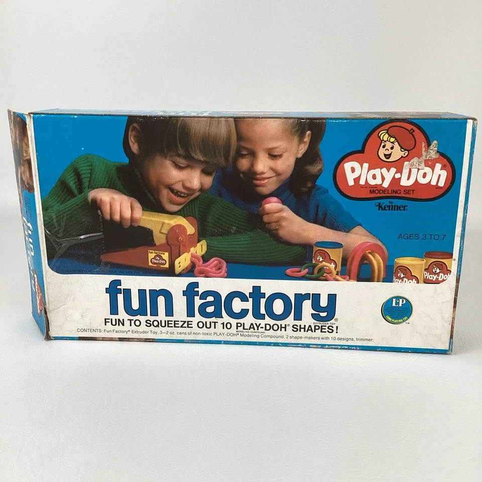 Play-Doh Modeling Set Fun Factory Shape Maker Vintage 1978 Kenner General Mills - Image 3 of 4