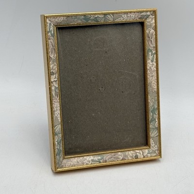 Vintage 90s Floral Picture Frame Gold Speckled Cottagecore Shabby Chic 5x7