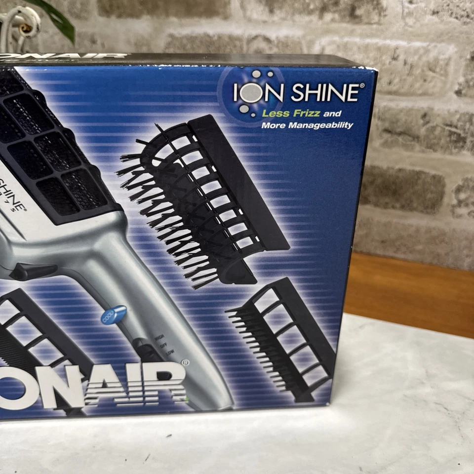 CONAIR 3-in-1 Ionic Styler Hair Dryer 1875 Watt 3 Attachments 2 Heat/Speed New  - Image 4 of 4
