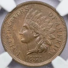 1874 1c Indian Head Cent - NGC MS 62 BN