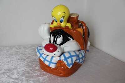 Keksdose Keramik Looney Tunes Cookie Jar Sylvester Tweety selten Comic Cartoon