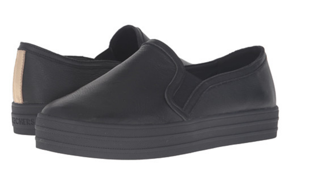 skechers double up black