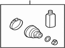 496832W050 Kia Boot kitrr axle diff side 496832W050, New Genuine OEM Part