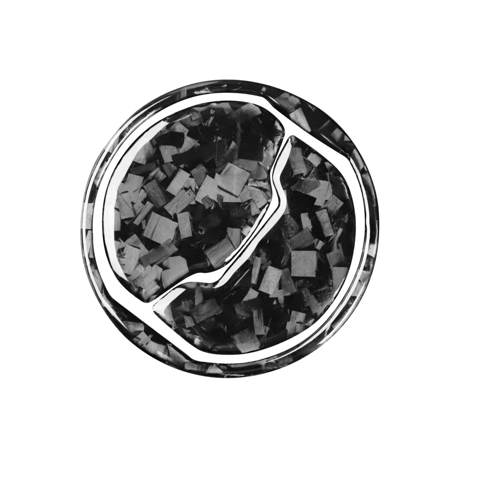 Cubierta adhesiva de escape de ventilación de aire acondicionado de fibra de carbono forjada para Ford Mustang Foto 4 de 4