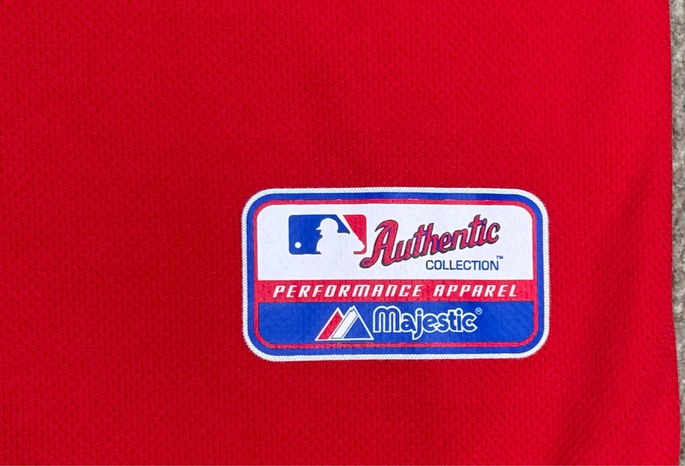 Majestic Vintage MLB #85 Carney Langford Anaheim Angels Baseball Jersey Size 48 - Image 4 of 4