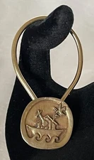 Retired! Vintage Jeep Collins - NOAH'S ARK Key Chain / Key Ring - Brass