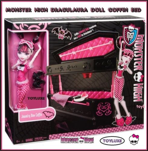 Monster-High-Draculaura-Doll-amp-Jewelry-Box-Coffin-Bed-Collectible-Exclusive-Set