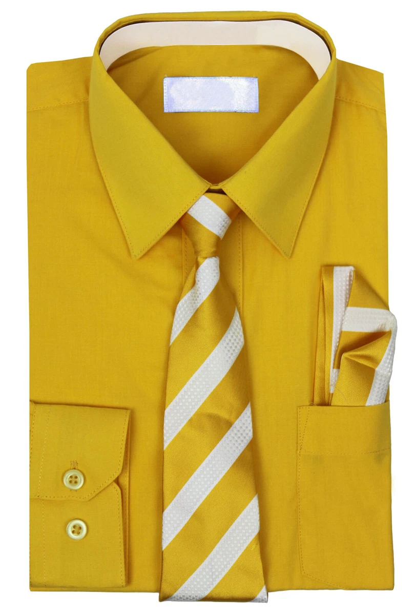 boys gold dress shirt Boys Gold Colour Polyester Shirt – SETHUKRISHNA main image 0