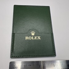 Authentic Rolex Green Leather Card Holder Wallet Geneve Suisse 30.01.34