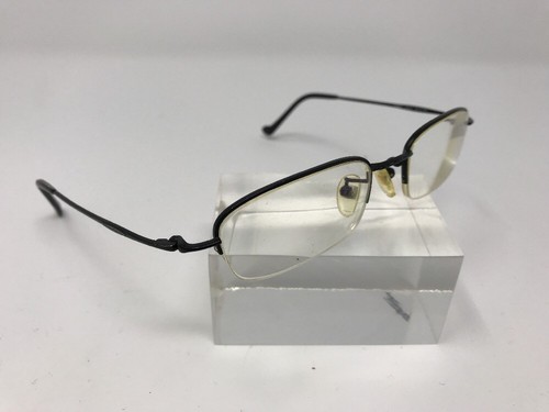 OZS Eyeglasses Titan Germany OZS644 49-18-135 Black Half Rimless I225