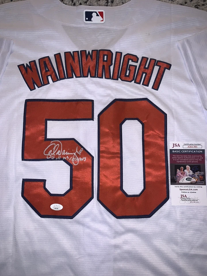 Adam Wainwright Signed Autographed St Louis Cardinals Jersey 06 11 Ws Champs JSA - Image 2 of 4