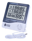 Min Max Hygrometer With Probe Humidity Temperature Record Readings Hydroponics
