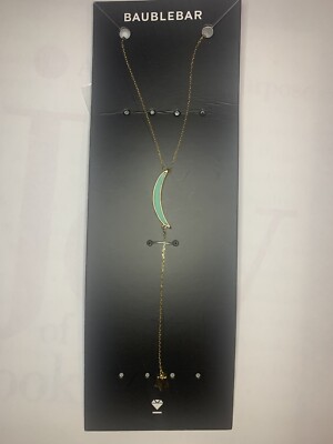 Collier Lariat BaubleBar Doré à La Lune Turquoise Et étoile - Style Années 90 - Neuf Avec étiquettes