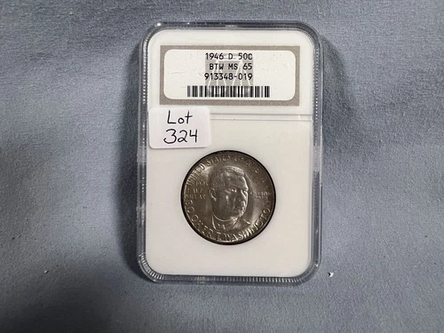 1946-D 50C BOOKER T. WASHINGTON COMMEMORATIVE HALF DOLLAR SILVER NGC MS65