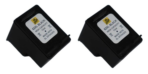 2x 62 XL Black High Capacity Ink Cartridges 12ml For HP ENVY 5640