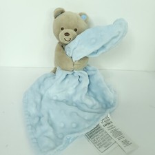 Carter's Just One You Bear Baby Security Blanket Grey Blue Soft Lovey Plush 13"