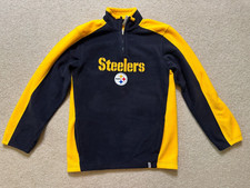 PITTSBURGH STEELERS 1/4 Zip Fleece Jacket L Youth Large 14/16 