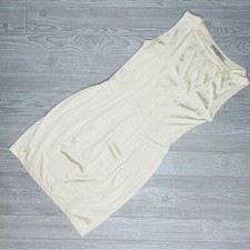 Zara collection tan stretch tank top dress midi bodycon fitted size medium