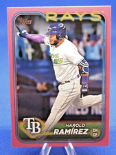 2024 TOPPS SERIES 1 #256 HAROLD RAMIREZ MOTHERS DAY PINK TAMPA BAY RAYS 27/50