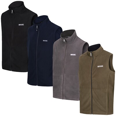 Regatta Mens Body Warmer Micro Fleece Gilet Sleeveless Warm Full Zip Vest  Top UK