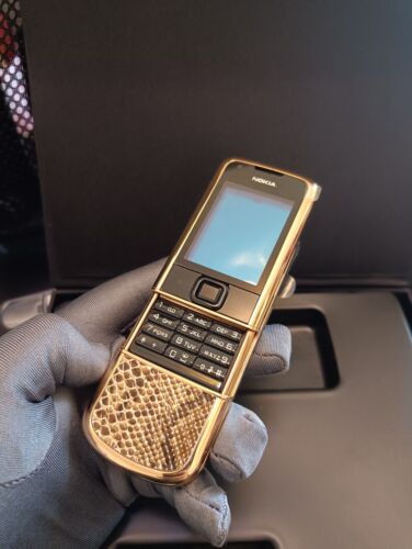 LUXURY NEW Nokia 8800e Arte Gold Python Skin Edition Cover Housing Covers Case - Picture 12 of 15