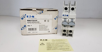 EATON WMZT2C25 (FAZ-C25-2-NA) CIRCUIT BREAKER, 2P 25A 10kA 480Y/277V TYPE C NIB